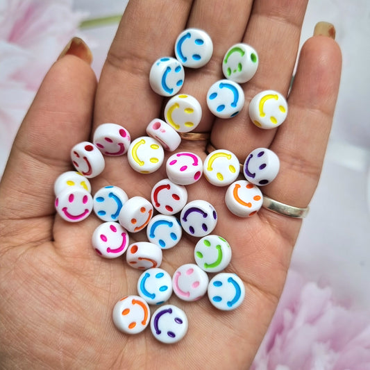 Acrylic Smiley Beads
