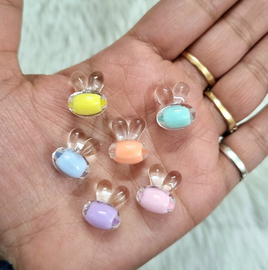 Acrylic Transparent Rabbit Beads