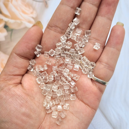 Acrylic Transparent Cube Beads