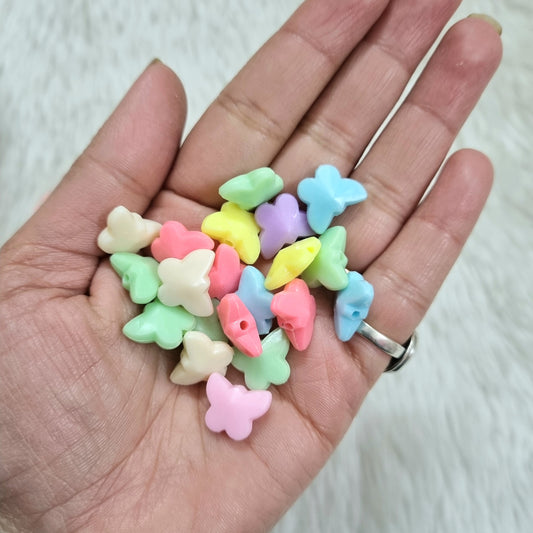 Acrylic Pastel Butterfly Beads