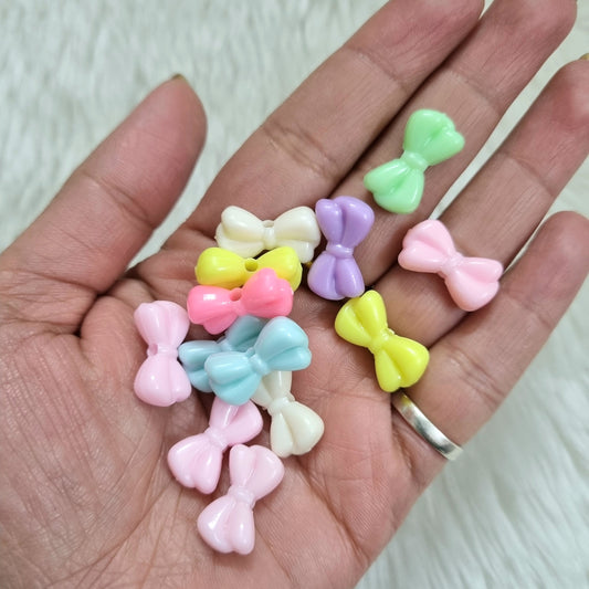 Acrylic Pastel Bow Beads