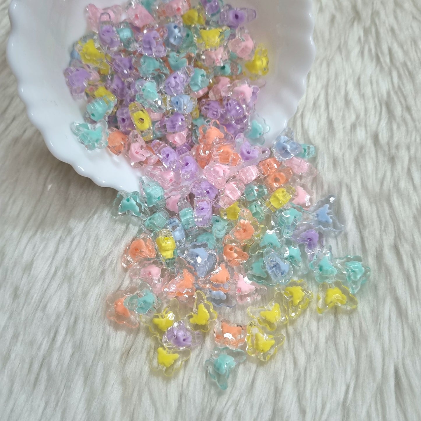 Acrylic Transparent Butterfly Beads