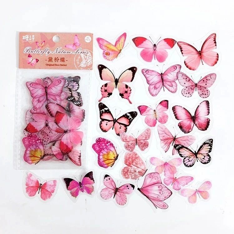 Butterfly PET Stickers (40 Stickers) Size - 40*50mm