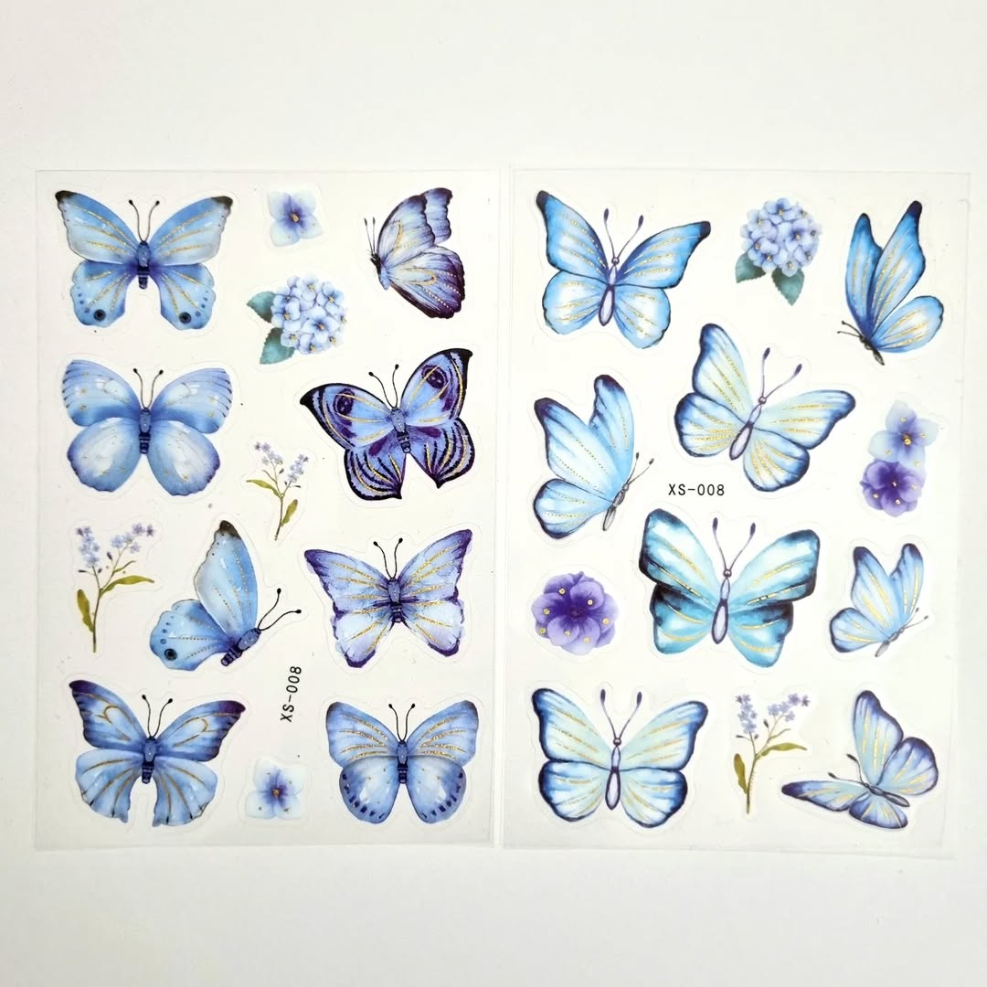 Butterfly PET stickers