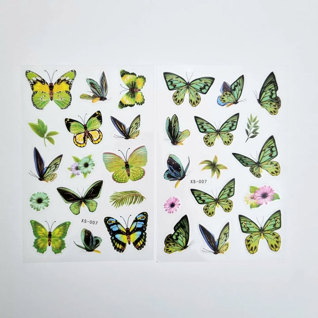 Butterfly PET stickers