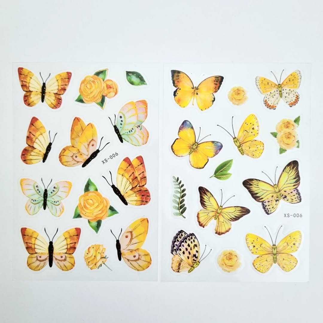 Butterfly PET stickers