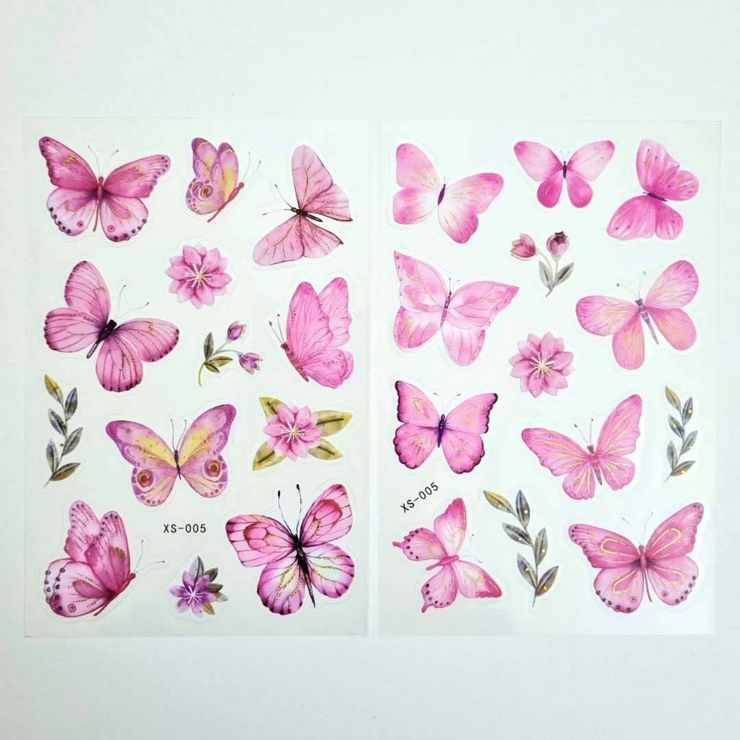 Butterfly PET stickers