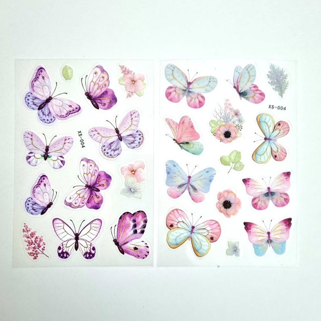 Butterfly PET stickers