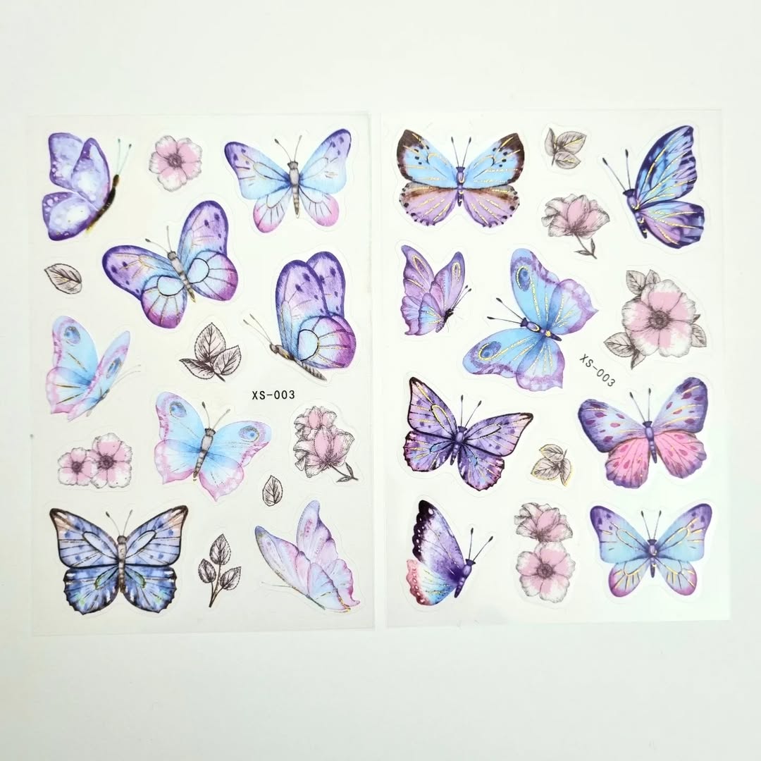 Butterfly PET stickers