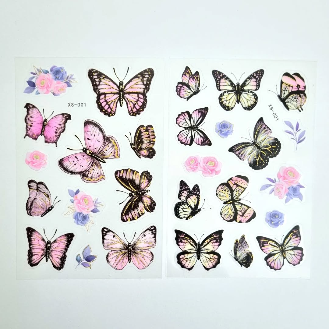 Butterfly PET stickers