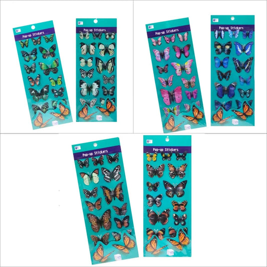 Butterfly 3D PET stickers