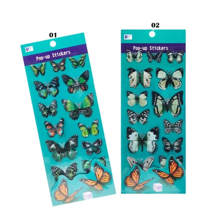 Butterfly 3D PET stickers