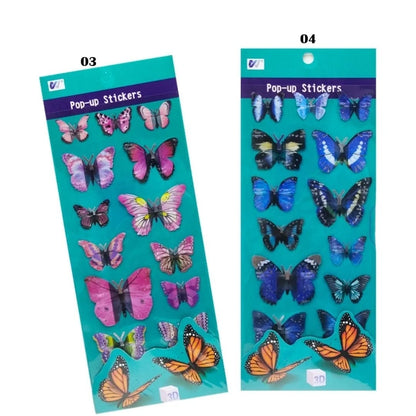 Butterfly 3D PET stickers
