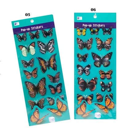 Butterfly 3D PET stickers