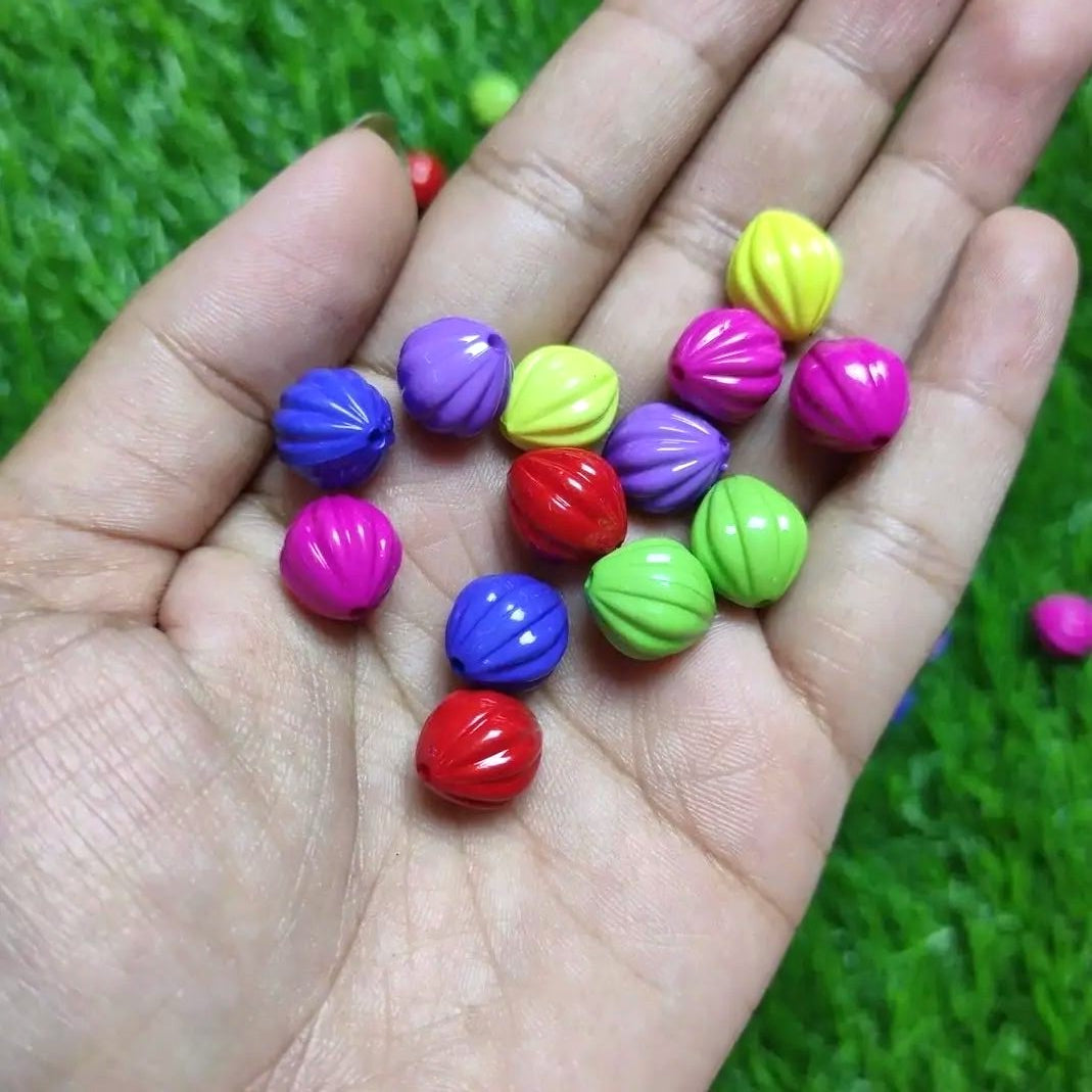 Acrylic  Colourful Beads with Line