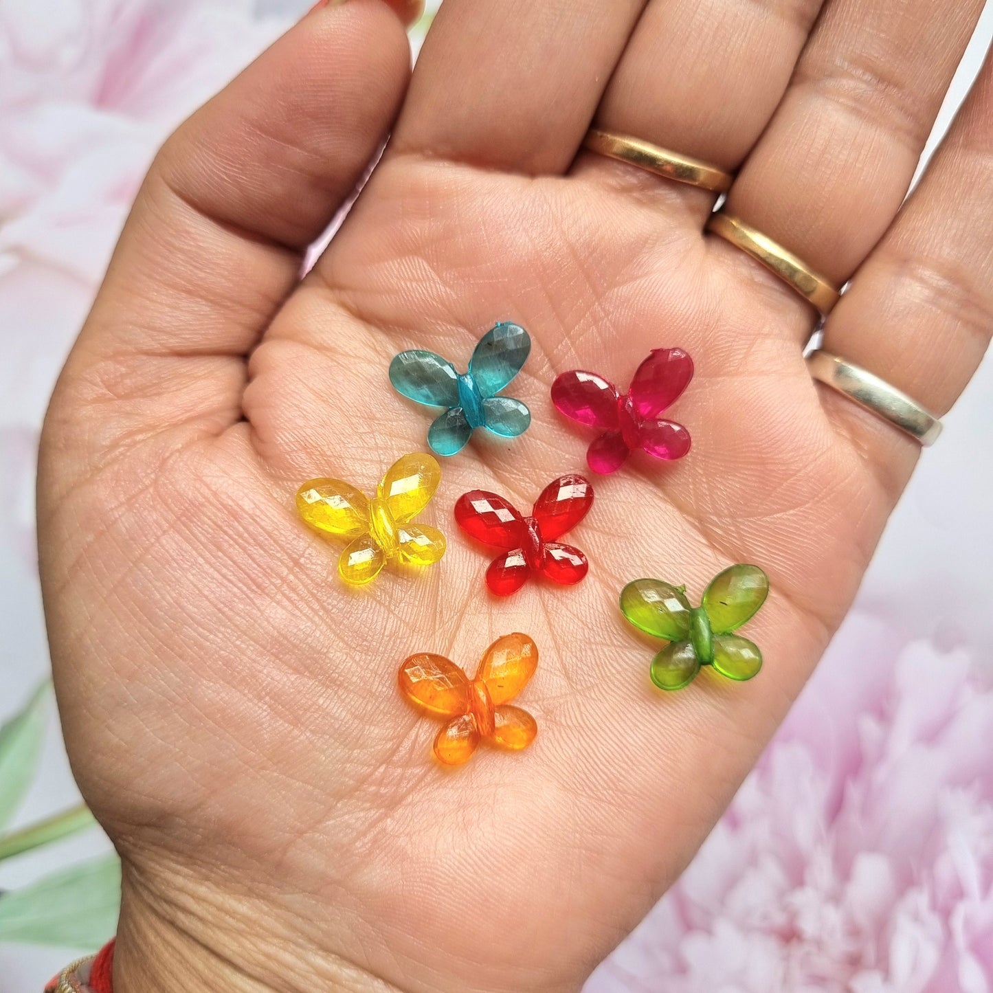 Acrylic Colourful Butterfly Beads 03