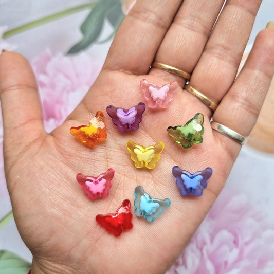 Acrylic Colourful Butterfly Beads