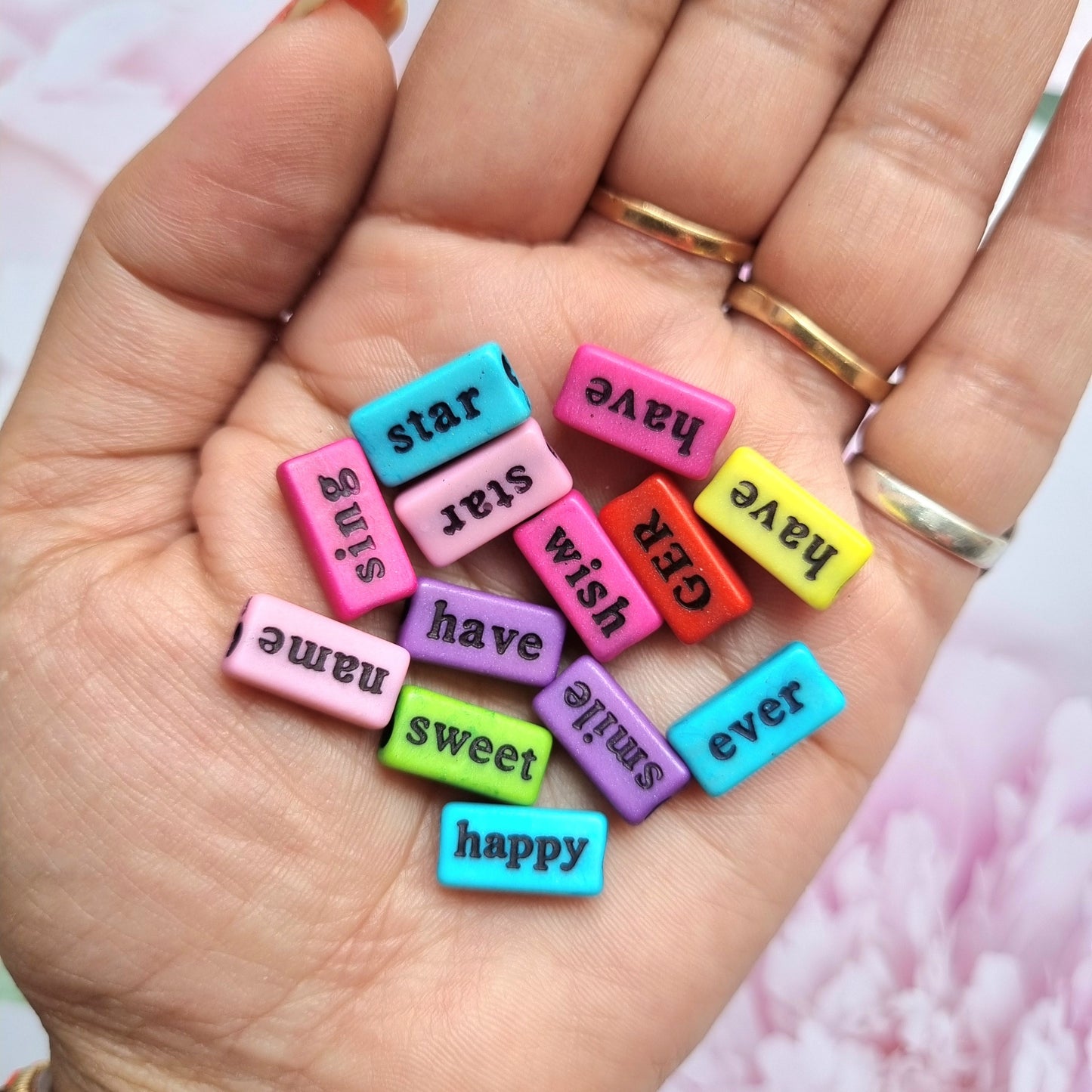 Acrylic Colourful Tile Beads 02