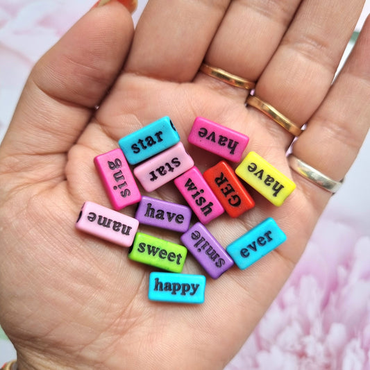 Acrylic Colourful Tile Beads 02