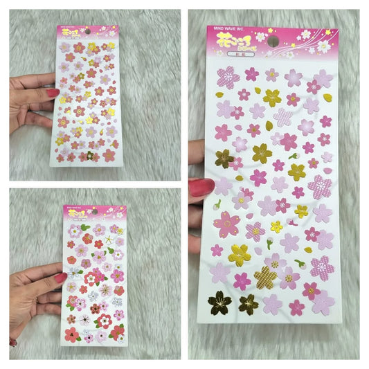Golden Foil Sakura Stickers