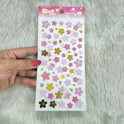 Golden Foil Sakura Stickers