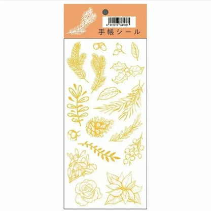 Golden Foil Stickers (set of 4)