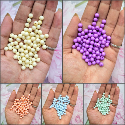 Acrylic Colorful Round Bead (6mm)