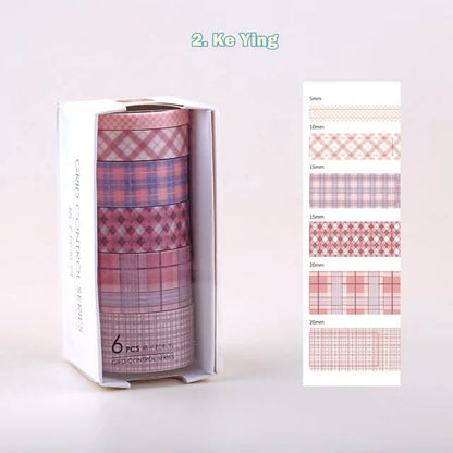 Grid Washi Tapes (Set if 6)