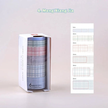 Grid Washi Tapes (Set if 6)