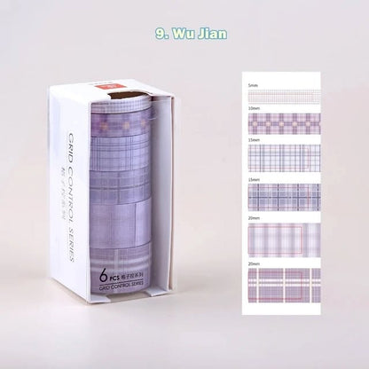 Grid Washi Tapes (Set if 6)