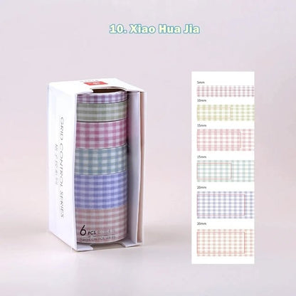 Grid Washi Tapes (Set if 6)