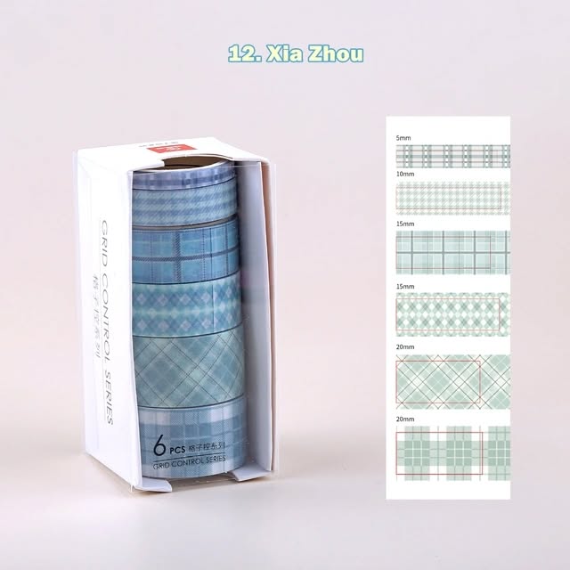Grid Washi Tapes (Set if 6)
