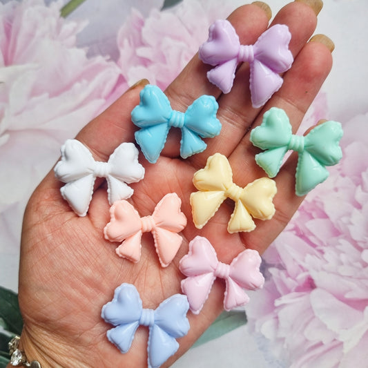 Acrylic Pastel Bow Beads