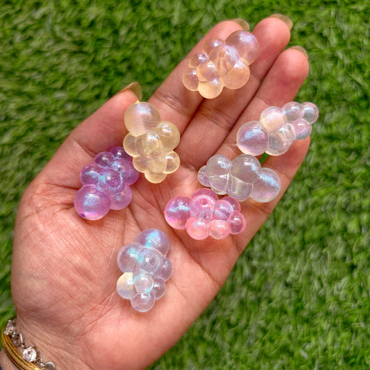 Acrylic Glitter Cloud Beads