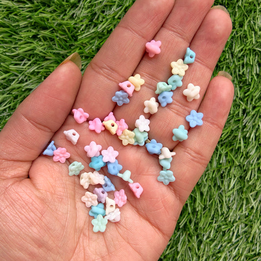Acrylic Pastel Flower Beads