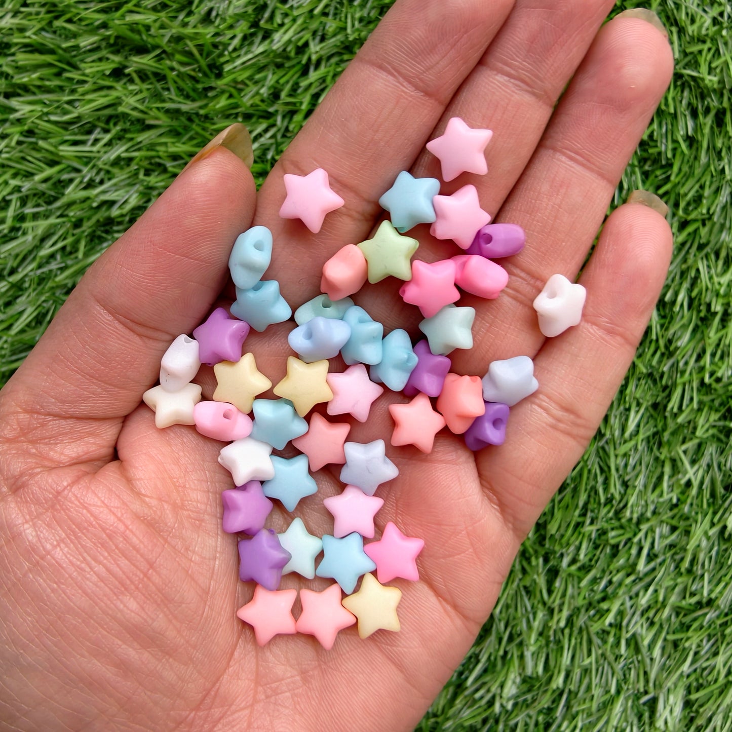 Acrylic Pastel Star Beads