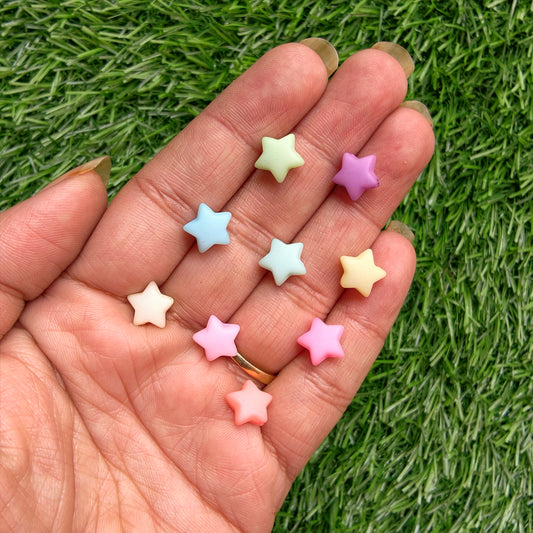 Acrylic Pastel Star Beads