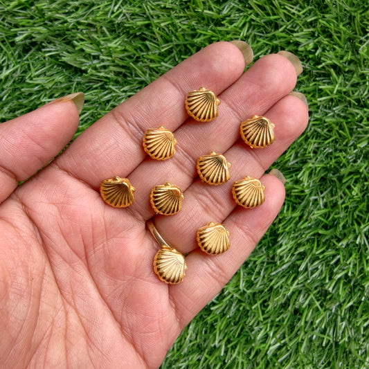 Acrylic CCB Golden Shell Beads