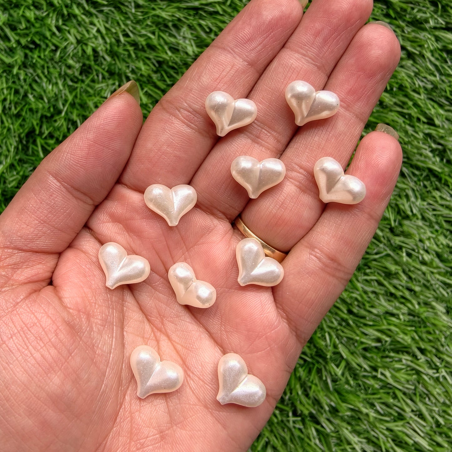 Acrylic Puffy Heart Beads
