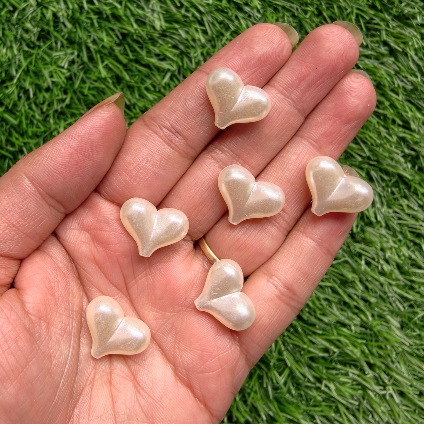 Acrylic Puffy Heart Beads
