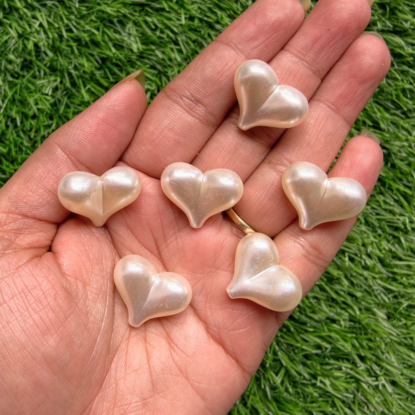 Acrylic Puffy Heart Beads
