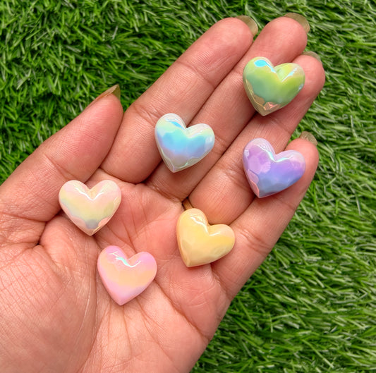 Acrylic Premium Heart Beads
