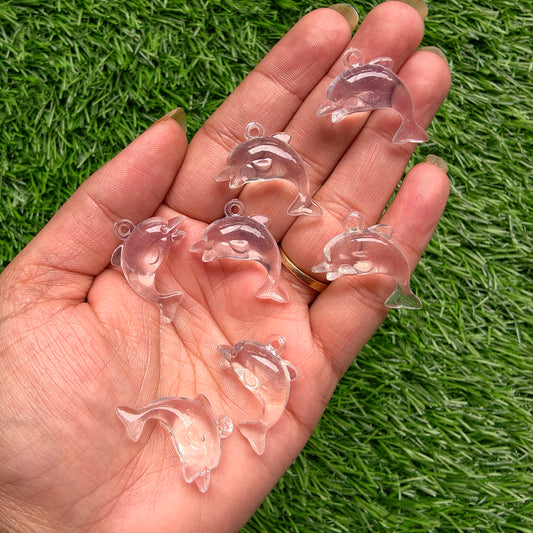 Acrylic Transparent Dolphin Charms