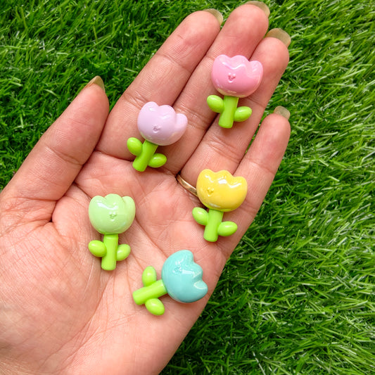 Acrylic Tulip Flower Beads