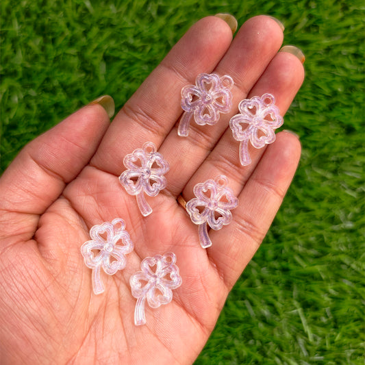 Acrylic Glitter Clover Hanging