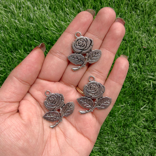 Metal Charms - Rose