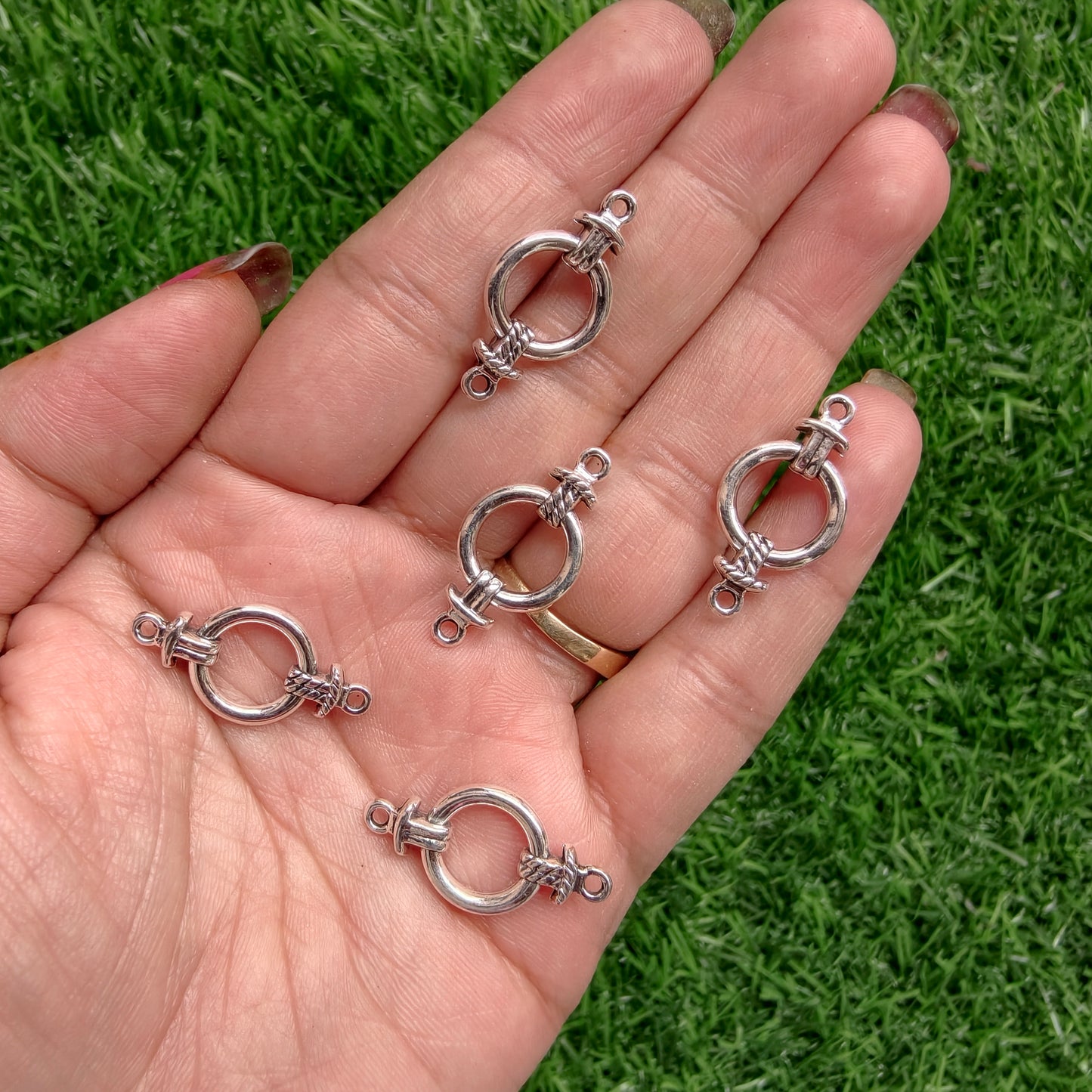 Metal Charms - Round Connector
