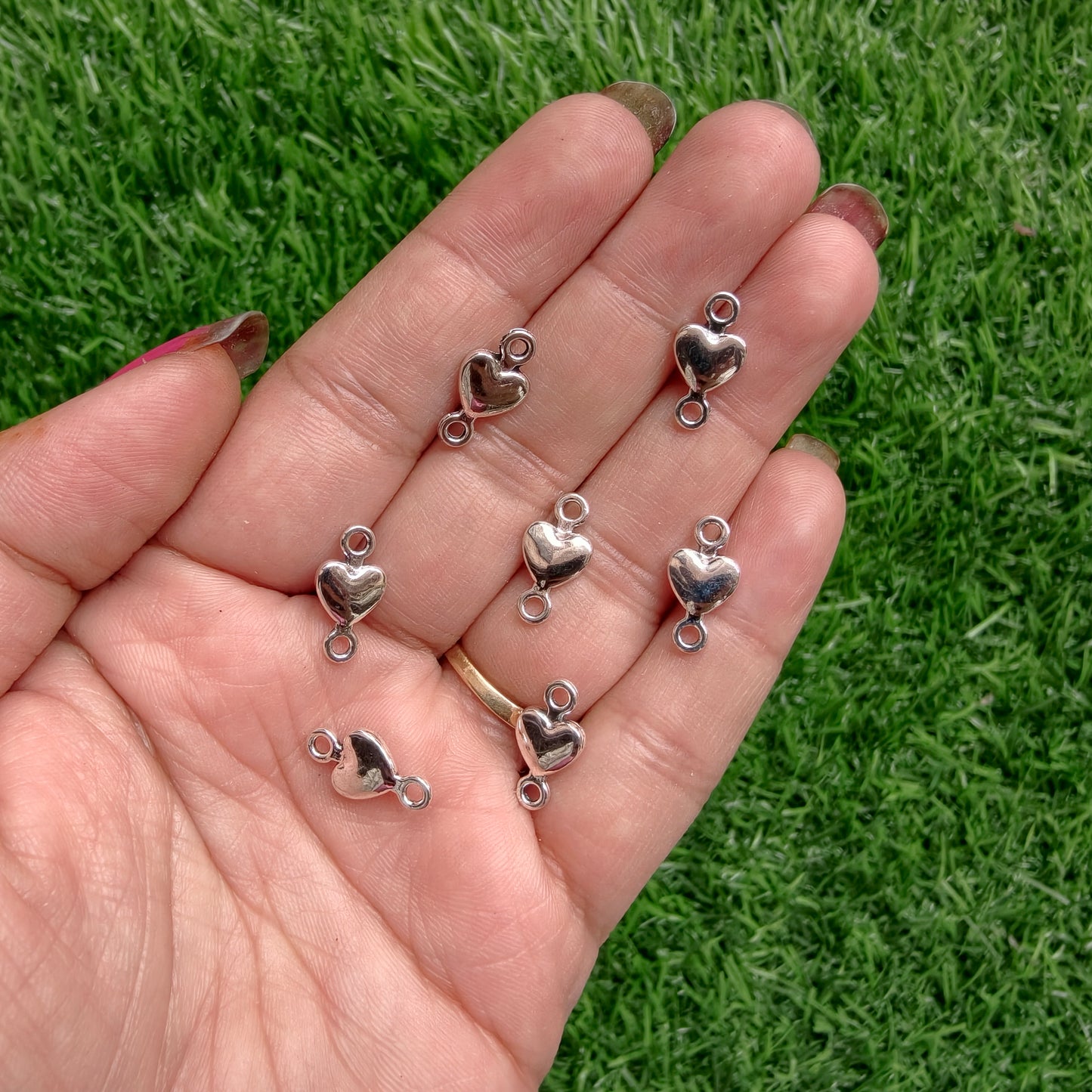 Metal Charms - Heart connector
