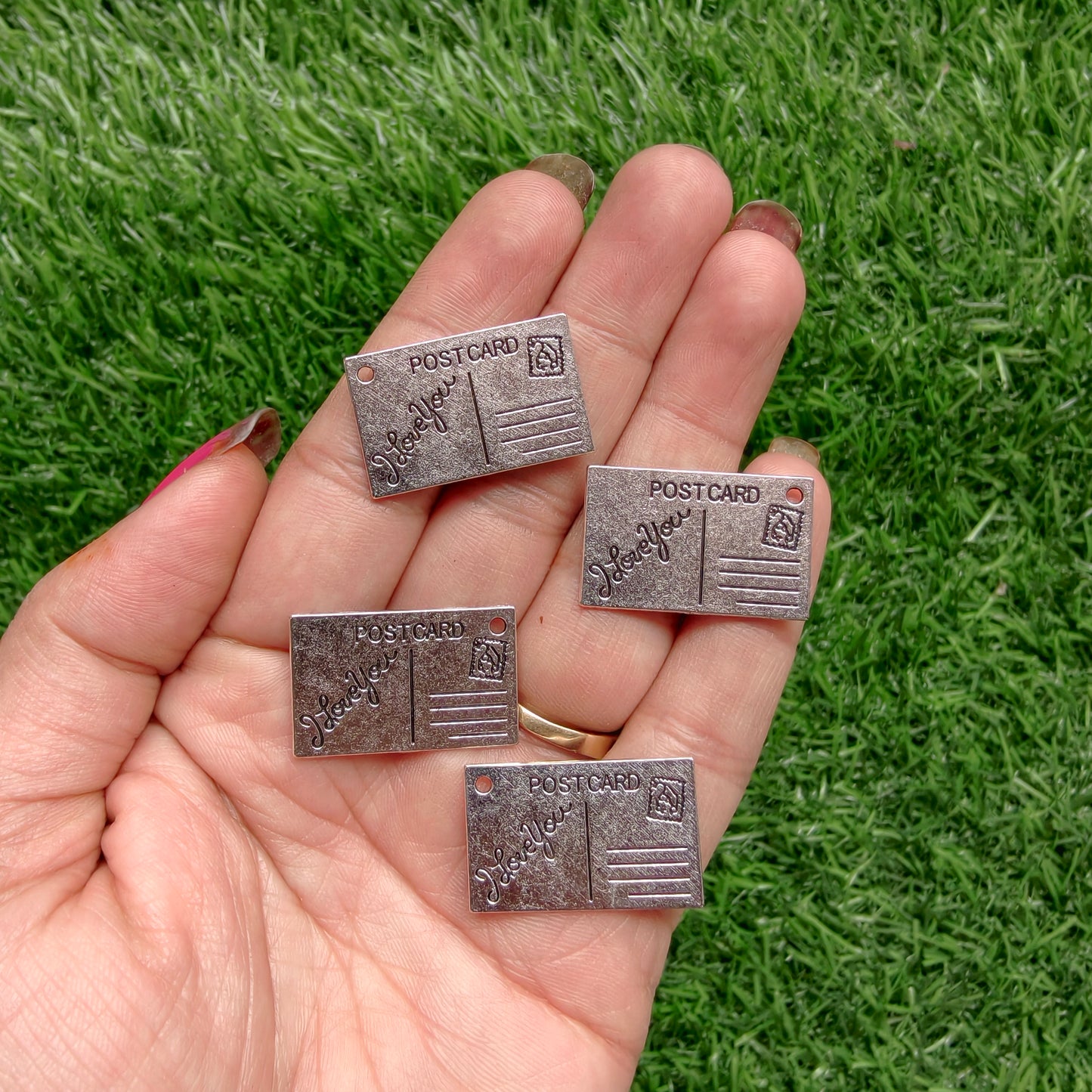 Metal Charms - Postcard