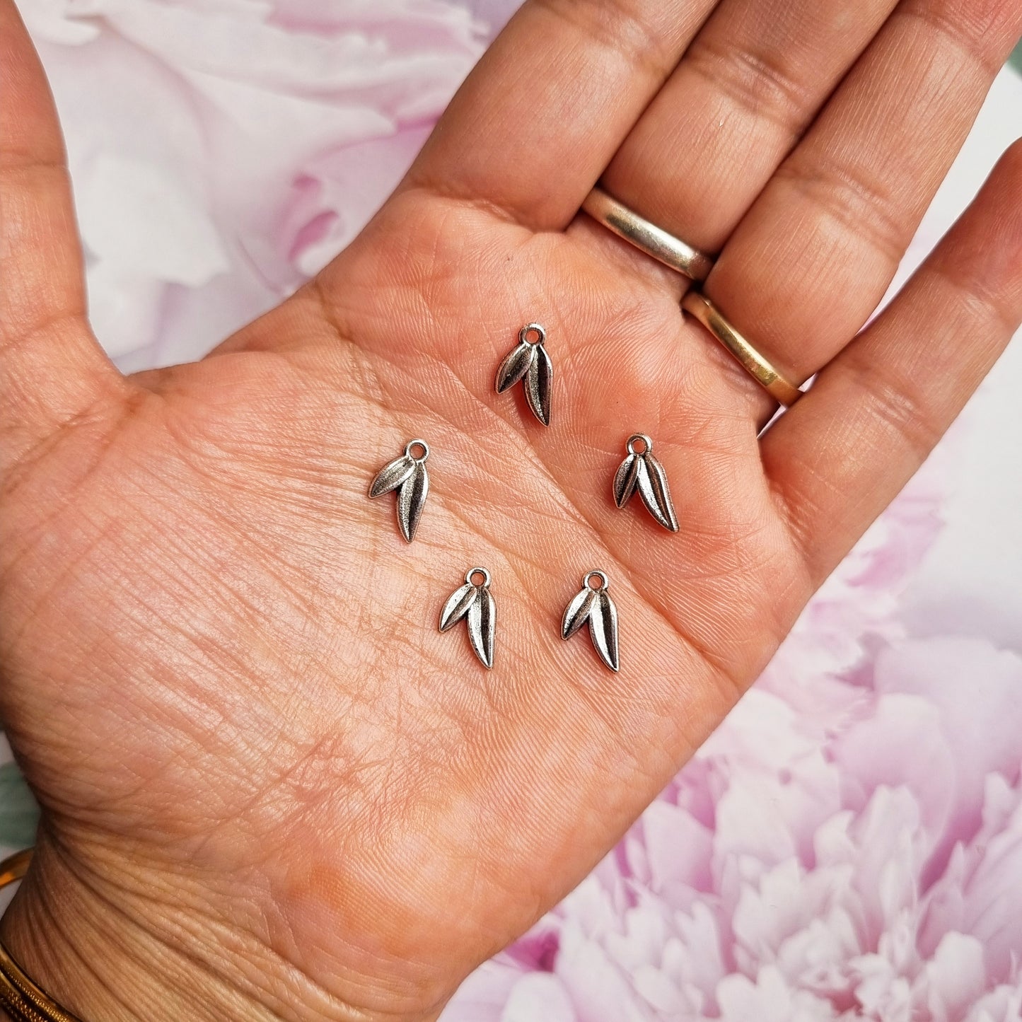 Metal Charms - Tiny Leaves